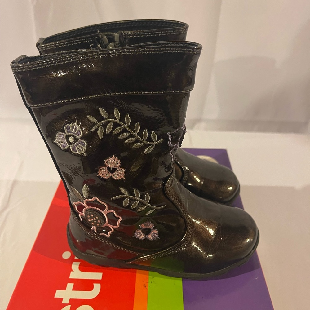 Stride Rite Girl's Jonine Zipper Boot Pewter Size 7M - Picture 8 of 8
